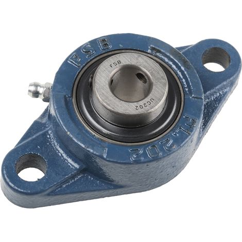 Roulement RS PRO, diam int 15mm, 2 trous de fixations en Fonte ( Prix pour 1 ) (1/2)
