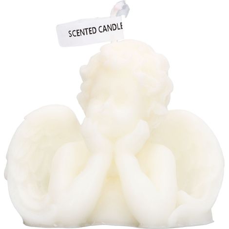 Bougies parfumées en cire de soja, décoratives pour mariage, chambre et salle de bain, design mains sur les joues, blanc. (1/5)