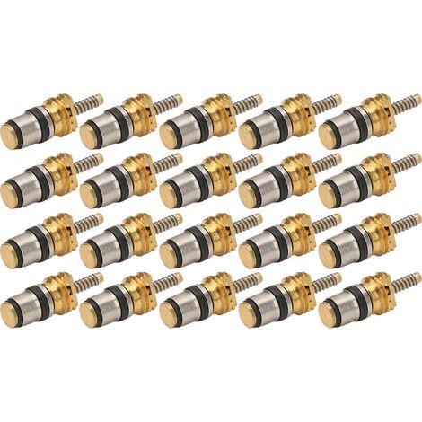 Paquete de 20 válvulas de alta presión para la mayoría de los sistemas de aire acondicionado para automóviles y cambiadores de neumáticos, compatibles con Peugeot. (1/5)
