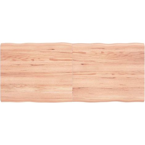 Tablero mesa madera tratada borde natural marrón 120x50x(2-4)cm vidaXL (1/5)