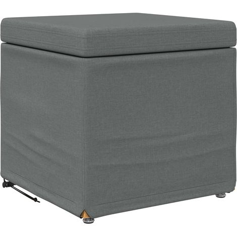 Stool Dark Grey 41 x 41 x 40 cm Fabric and Engineered Wood vidaXL