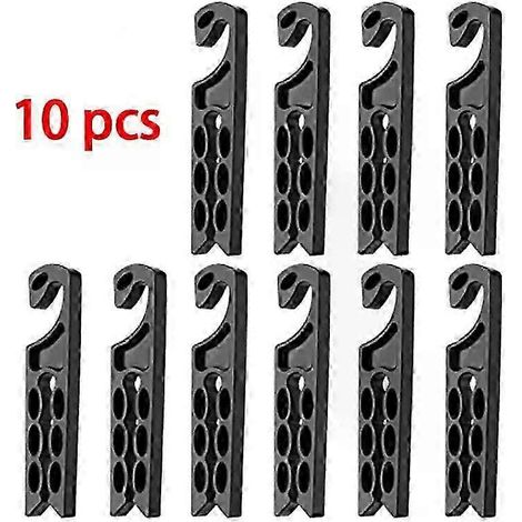 Crochets de ventilation pour l'organisation de votre voiture - Lot de 10 supports de fixation pour climatisation (noir) (1/4)