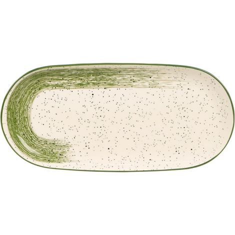 Ovaler Servierteller 15,5 x 33 cm grün (1/5)