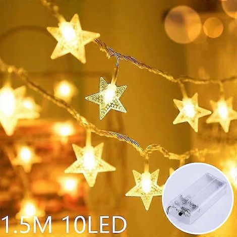 Dekorationsartikel für das muslimische Ramadan-Fest 2023: LED-Windlaternen-Anhänger, Eid Mubarak-Lichterkette, Ramadan-Dekoration für Zuhause-warm light-star
