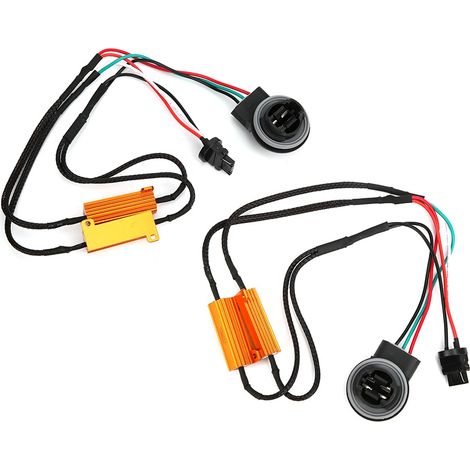 2pcs 3157B LED 50W 8ohm Résistance de Charge Décodeur Anti-Erreur de Câblage pour Feu de Frein Auto (1/5)
