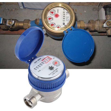 Compteur d'eau mécanique en cuivre, 1,5 m³/h, 0–40 °C, débitmètre 15 mm (1/2 pouce) (1/5)