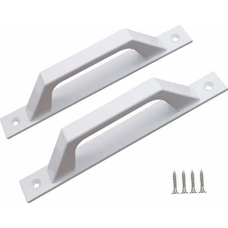 Coffret de forets pour perceuse Poignée de porte en alliage d'aluminium à poignée de porte en aluminium de verre montée sur verre et en plastique de cuisine (D white) (1/4)
