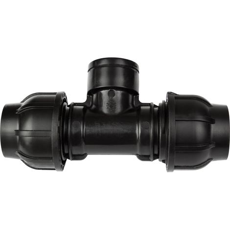 Kunststoff Verschraubung T-Stück 63mm x 2 Zoll IG T-Stücke Fitting PE (1/4)