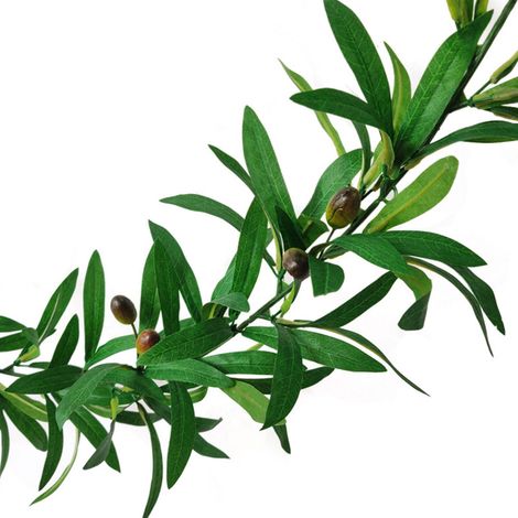 Lot de 2 guirlandes de verdure artificielle pour mariages, décorations intérieures, librairies, cafés, boutiques de vêtements. (1/4)