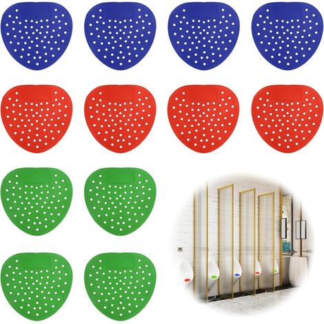 Lot de 12 tamis d'urinoir parfumés universels pour urinoir avec parfum. Élimine les odeurs particulières, convient pour les toilettes publiques dans les hôtels, les centres commerciaux, les écoles et (1/5)