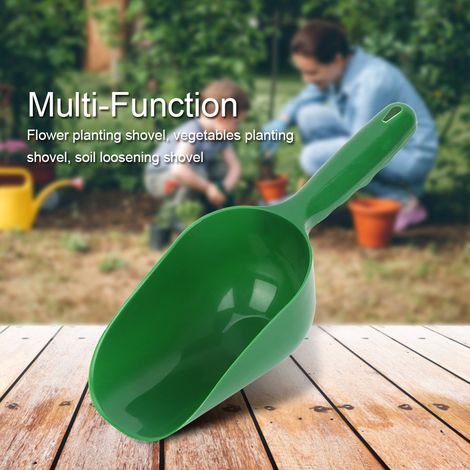 Pelle et outil de bêchage multifonctionnels en plastique vert pour la culture (1/4)