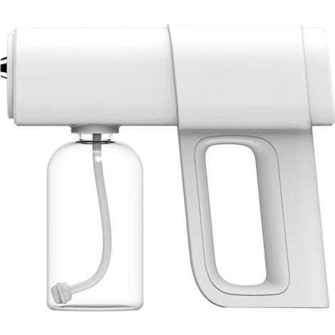 Pulverizador desinfectante portátil de 380 ml, recargable por USB, nano-neblina antibacteriana, inalámbrico, con batería de 2 horas de duración. (1/5)