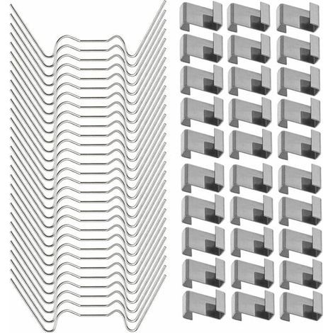 Clips de Fixation pour Serre Type Z et W en Acier Inoxydable Résistant aux Intempéries Lot de 100 Pièces (1/4)