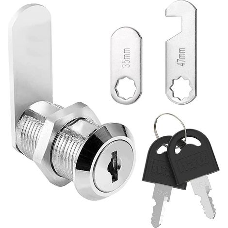 verrou de sécurité pour barillet boîte aux lettres, serrure à came pour tiroir d'armoire, boîte à outils, verrous porte de placard avec clés, serrure casier meuble caisse 20mm (1/5)