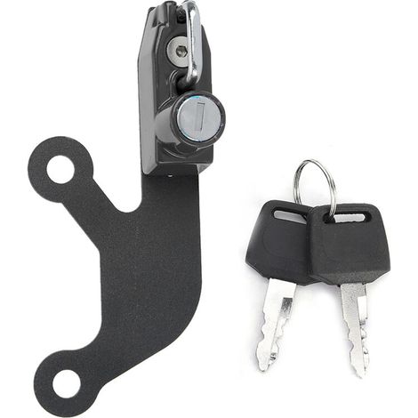 Motorcycle helmet lock, left side, anti-theft, high strength, security, 650 Z 650 (Black)