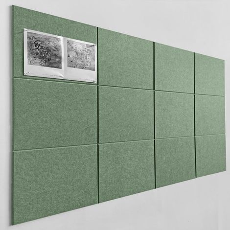 Panneau de liège mural – lot de 12, adhésifs sécurisés, tableau d'affichage, bureau (1/5)