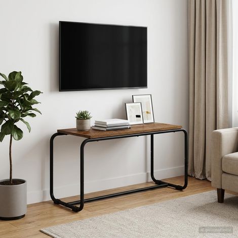 vidaXL Meuble TV 80 x 35,5 x 42 cm Bois ancien Bois d'ingénierie (1/5)