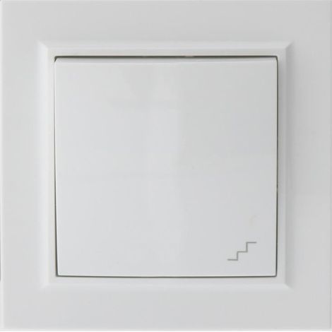 IluminaShop - Interruptor Empotrable Simple Conmutado Blanco Marco Incluido IP20 Serie wLine (1/3)