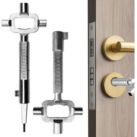 Clefs de Construction (2-pack) en Alliage de Zinc - Modèles 19568mm et 13866mm avec Clés Carrées 6/7/8mm et Hexagonale 3mm (1/4)
