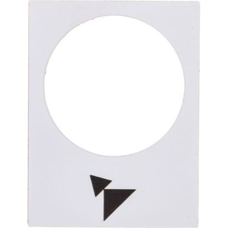Descrizione piastra rettangolare bianca 30x40mm FORWARD lento-veloce ZB2BY4915
