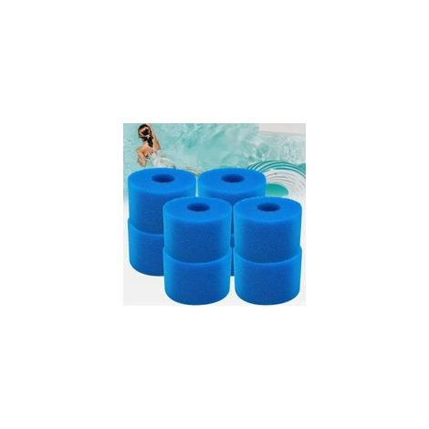 Éponge Filtrante Type S1, Cartouche Filtrante RéUtilisable pour Intex Type S1, Filtre en Mousse à Cartouche éponge Lavable pour piscines,Jardin Extérieur (Filtre S1-8pièces)