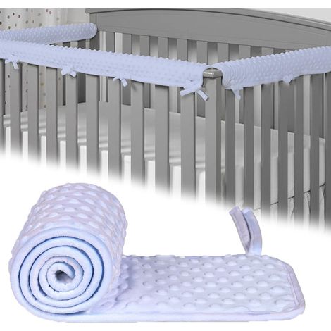 3 Pièces Protection Rembourrée pour Rail de Berceau, Tours de Lit pour Tout-Petits, Contour de lit Bebe, Universel Couvre-Rail de lit de Bébé, Gaine de Sécurité Autour du lit Barrière, Bleu (1/5)