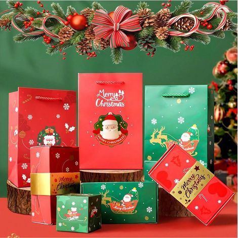Überraschungsgeschenkbox – Pop-Up-Spardose, Explosive Geldscheinbox, Weihnachtsedition, Festliche Überraschungsbox, 10er-Pack Weihnachtsgeschenkboxen (1/5)