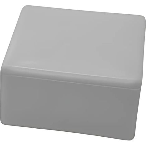 Tappo terminale esterno per profilo fotovoltaico, piatto, 40x40, 20 pezzi, grigio (1/5)