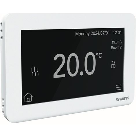 Thermostat SMART BT-ST03 RF programmable, intelligent et connecté pour radiateur hydraulique en multizone - Watts