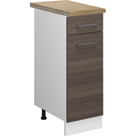 Mueble bajo de cocina R-Line, Gris, 30 cm , ET Roble, Vicco (1/5)