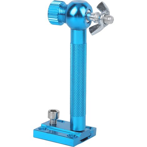 Boîte universelle légère et portable en alliage d'aluminium pour chaise de pêche avec support et veilleuse - Accessoire de pêche - Bleu (1/5)