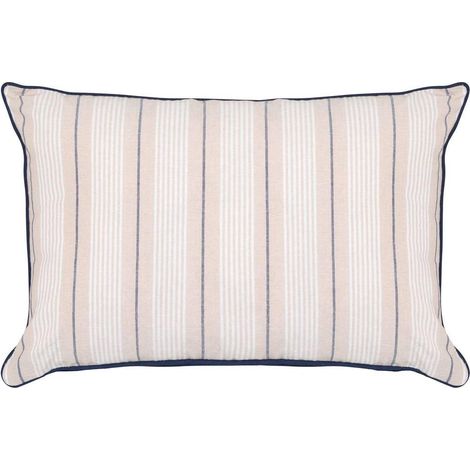 Coussin Déco à Rayures "Groove" 38x58cm Bleu