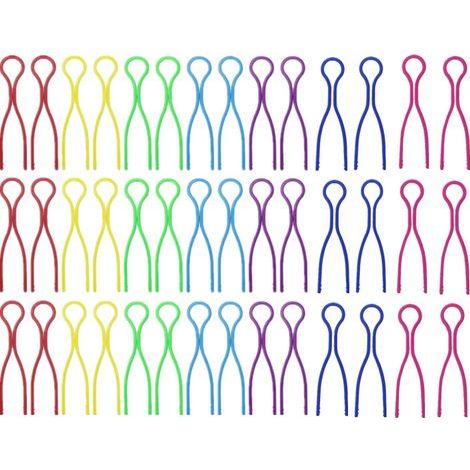 42 clips pour bobines, 7 couleurs, clips en plastique robustes et durables, adaptés aux machines à coudre, facilitent l'organisation de vos bobines. (1/2)