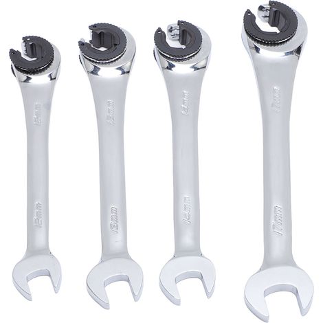 Jeu de clés à cliquet ouvertes, à écrou évasé, pour frein à carburant, conduites de climatisation, 10mm, 12mm, 13mm, 14mm, 15mm, 17mm, 6 pièces