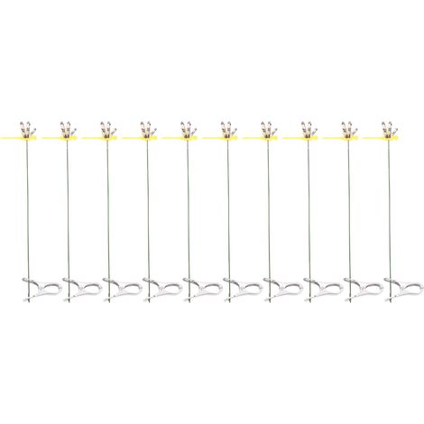 Lot de 10 pinces libellule en PVC décoratives, répulsif taons et mouches pour jardin intérieur extérieur, jaune (1/5)