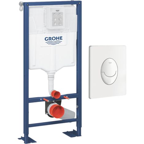 GROHE - Estructura soporte para inodoro Solido con placa de accionamiento blanca (1/4)