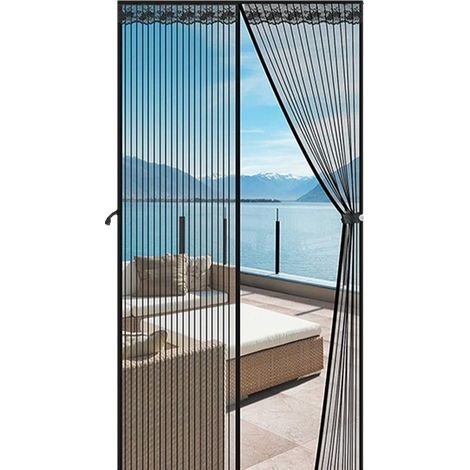 Moustiquaire Porte Fenêtre 90x210cm, Rideau Anti Moustique Magnétique Fermeture Automatique, Moustiquaire Aimantée Pour Porte Fenetre (1/4)
