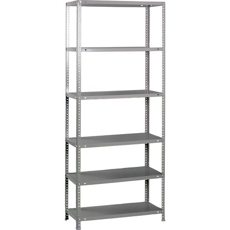 Étagère de Rangement et 6 Niveaux, 100 kg Capacité de Charge et Point de Flexion, 2000x1000x300 mm, Métal, Étagère Garage, Galvanisé (1/5)