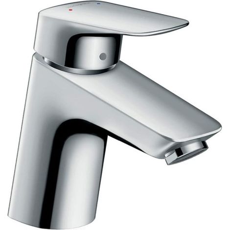 Einhebel-Waschtischmischer 70 mit Ablaufgarnitur aus verchromtem Messing - Hansgrohe Logis