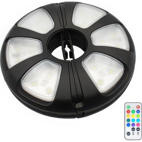 LED-Sonnenschirmlicht, RGB, dimmbar, Fernbedienung, USB-Akku (1/5)