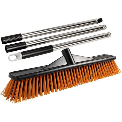 Balai d'Extérieur de Large, avec Manche Balai de Jardin pour Sols Brosse Rigide et Manche Réglable en Inoxydable pour Balayer Les Jardins Patios (1/5)