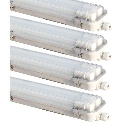4 Kits 2 tubes néon LED 120cm CCT 3 couleurs + boitier étanche IP65 COSTA (1/5)