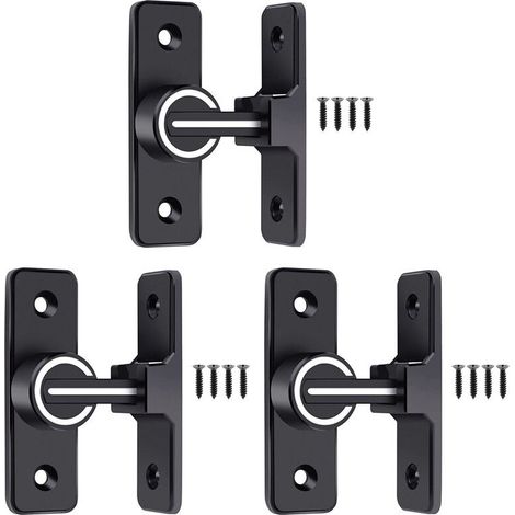 Adatto per 3 serrature per porte da fienile, chiavistello scorrevole per fienile, chiavistello illuminato a 90 gradi, adatto per giardini e garage (90 gradi).