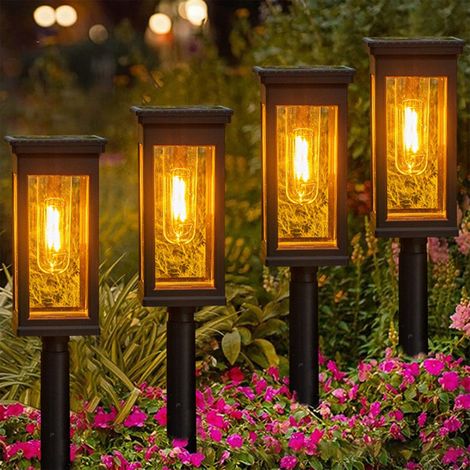 Lampes Solaires Pour Extérieur - Projecteurs LED Encastrables Dans Le Sol - Éclairage Paysager Automatique Avec Détecteur De Luminosité - Lumière Chaude 3000K - IP65 - 100 lm - 600 mAh - Lot De 1 (1/5)