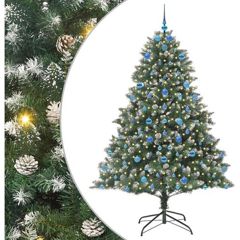 Sapin de Noël Arbre de Noël artificiel Vert 210 cm PVC, plastique et acier (1/5)