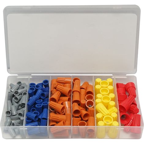 Kit di connettori elettrici terminali a innesto rapido con collegamento a vite 158 pezzi (1/4)