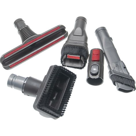 vhbw 5-tlg. Düsen-Set kompatibel mit Dyson V11 Advanced, V12 Detect Slim Absolute Staubsauger - Polsterdüse, Adapter, Fugendüse, Flachdüse, Hartbürste (1/5)