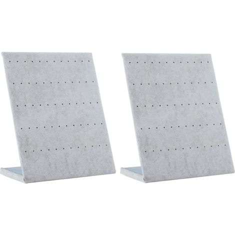 Set mit 2 Samt-Ohrringständern für Ohrringe, 60 Löcher, Ohrringständer, Schmuckhalter, L-förmiger Ständer, für Hängeohrringe (1/5)