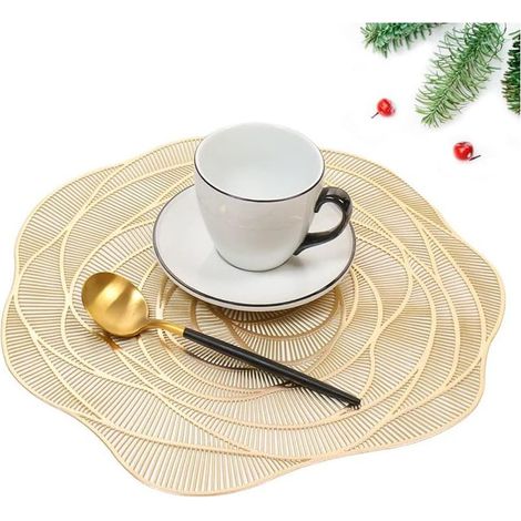 Set De Table - PVC Lavable Antidérapant - Résistant À La Chaleur Et À L'Usure - Pour Table À Manger Buffet Ou Table Basse - 38 X 38 Cm - Lot De 6 (1/5)