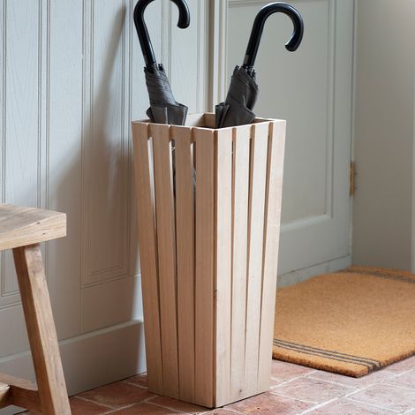 Garden Trading Hambledon Wooden Umbrella Stand Holder Storage Natural